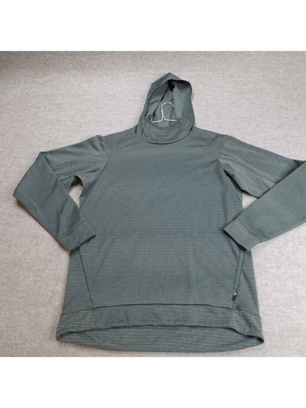 REI Co-Op Sweater Medium Green Pullover Hoodie Waffle